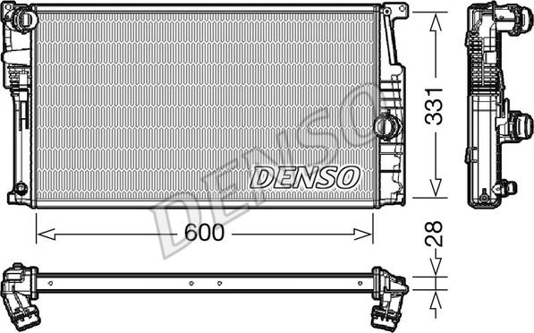 Denso DRM05014 - Radiatore, Raffreddamento motore www.autoricambi360.it