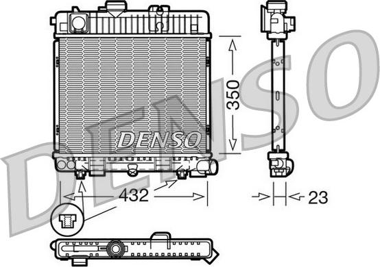 Denso DRM05025 - Radiatore, Raffreddamento motore www.autoricambi360.it