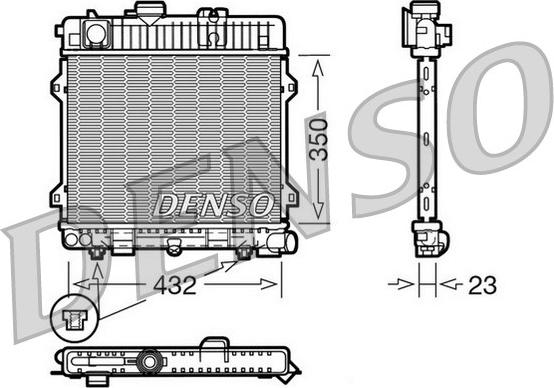 Denso DRM05028 - Radiatore, Raffreddamento motore www.autoricambi360.it