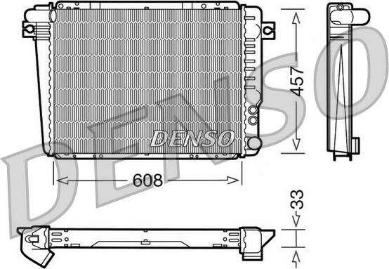 Denso DRM05072 - Radiatore, Raffreddamento motore www.autoricambi360.it
