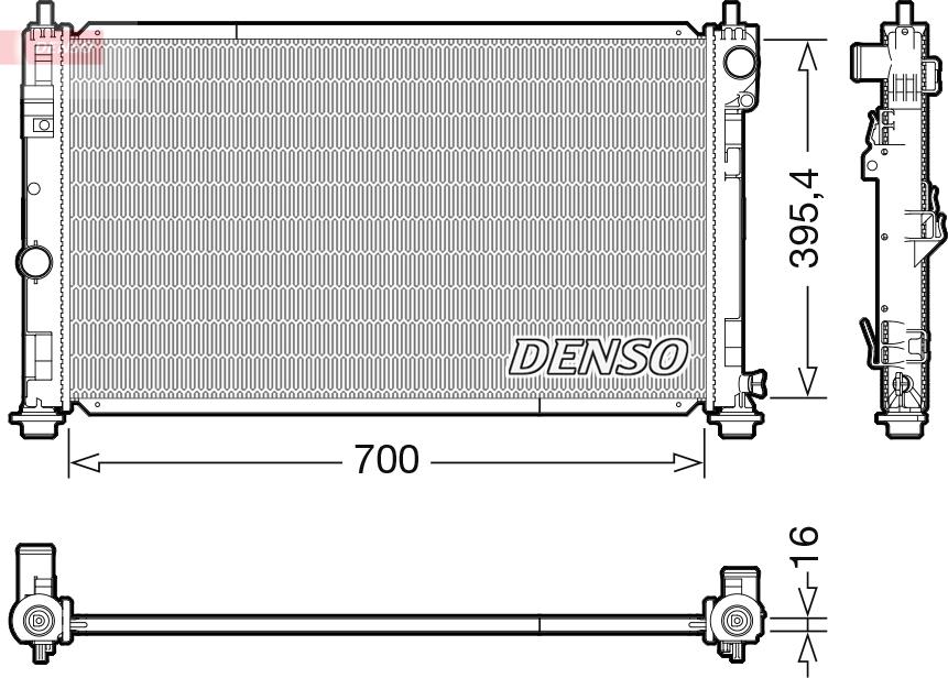 Denso DRM06039 - Radiatore, Raffreddamento motore www.autoricambi360.it
