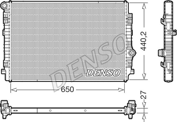Denso DRM02046 - Radiatore, Raffreddamento motore www.autoricambi360.it