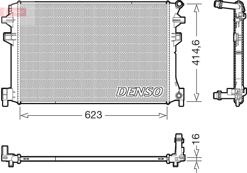 Denso DRM02048 - Radiatore, Raffreddamento motore www.autoricambi360.it