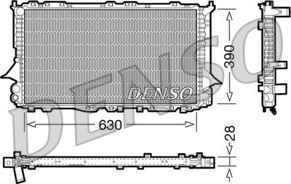 Denso DRM02005 - Radiatore, Raffreddamento motore www.autoricambi360.it