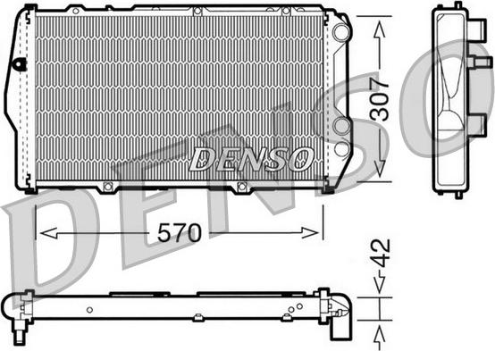 Denso DRM02001 - Radiatore, Raffreddamento motore www.autoricambi360.it