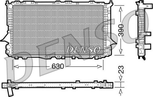 Denso DRM02002 - Radiatore, Raffreddamento motore www.autoricambi360.it