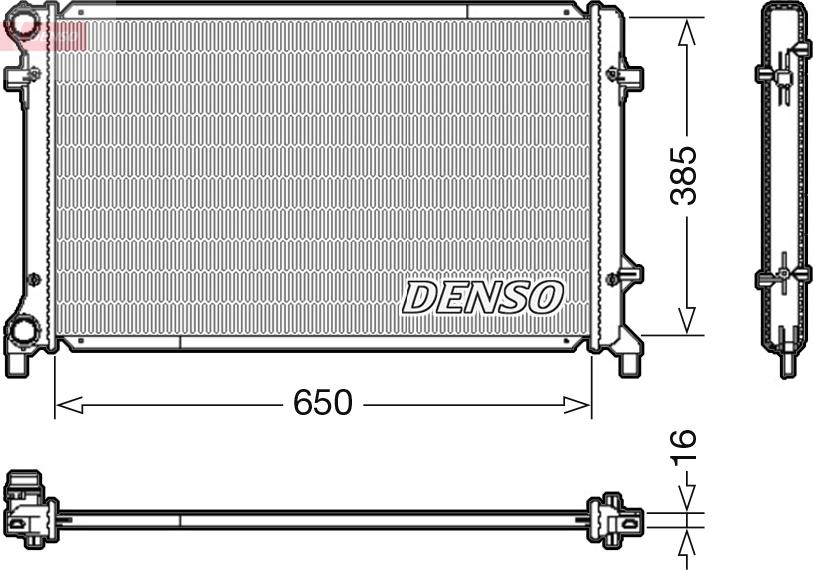 Denso DRM02014 - Radiatore, Raffreddamento motore www.autoricambi360.it