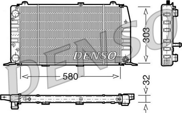 Denso DRM02010 - Radiatore, Raffreddamento motore www.autoricambi360.it