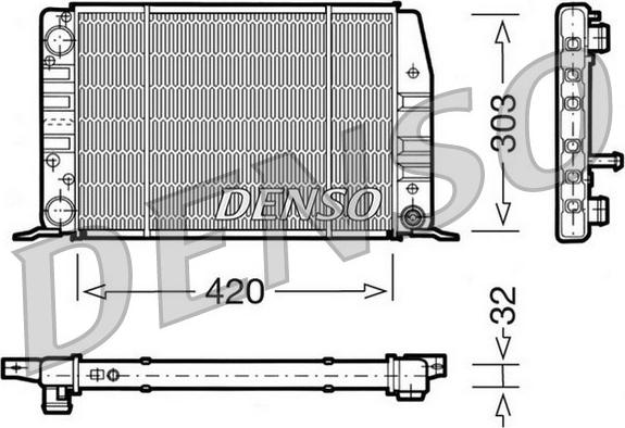 Denso DRM02012 - Radiatore, Raffreddamento motore www.autoricambi360.it