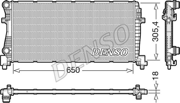 Denso DRM02017 - Radiatore, Raffreddamento motore www.autoricambi360.it