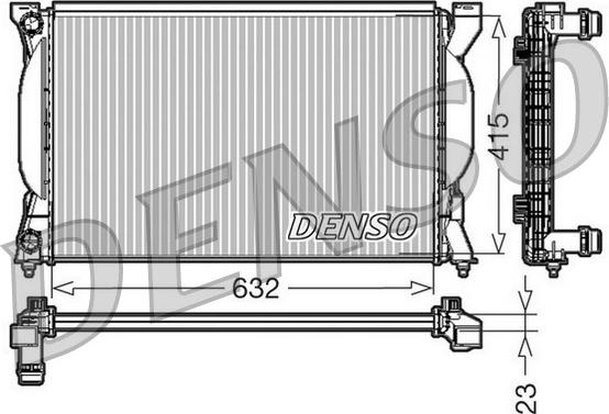 Denso DRM02035 - Radiatore, Raffreddamento motore www.autoricambi360.it