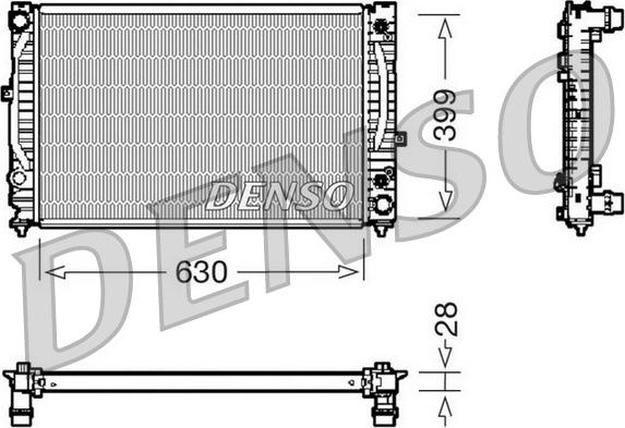 Denso DRM02031 - Radiatore, Raffreddamento motore www.autoricambi360.it