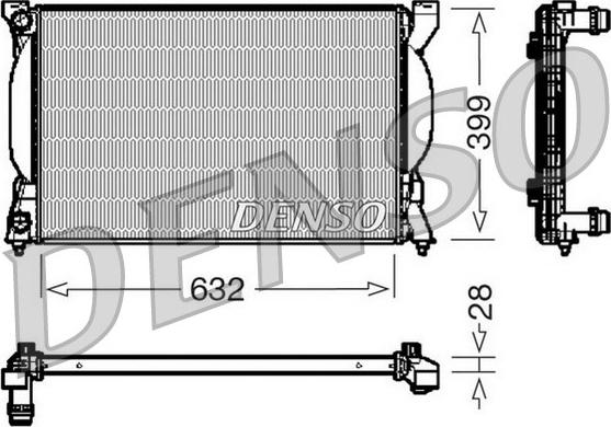 Denso DRM02033 - Radiatore, Raffreddamento motore www.autoricambi360.it