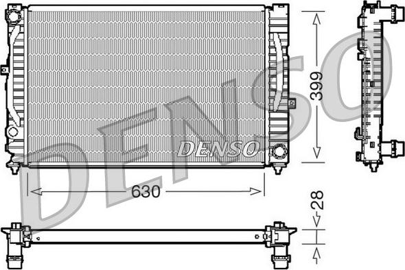 Denso DRM02032 - Radiatore, Raffreddamento motore www.autoricambi360.it