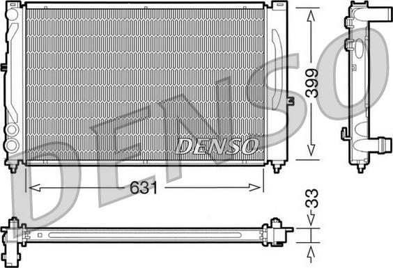 Denso DRM02020 - Radiatore, Raffreddamento motore www.autoricambi360.it