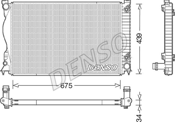 Denso DRM02028 - Radiatore, Raffreddamento motore www.autoricambi360.it