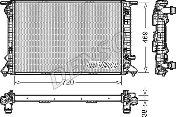 Denso DRM02023 - Radiatore, Raffreddamento motore www.autoricambi360.it