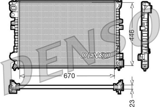 Denso DRM07055 - Radiatore, Raffreddamento motore www.autoricambi360.it