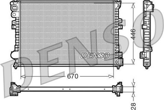 Denso DRM07050 - Radiatore, Raffreddamento motore www.autoricambi360.it