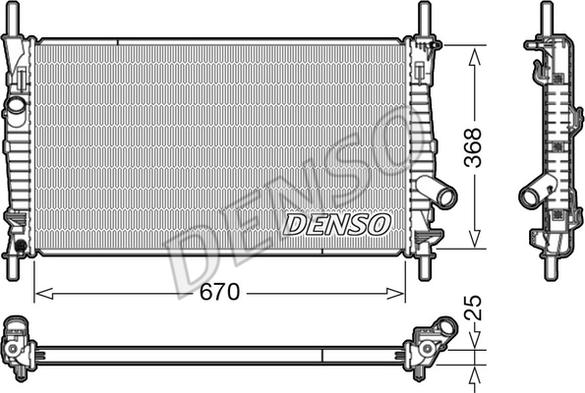 Denso DRM10004 - Radiatore, Raffreddamento motore www.autoricambi360.it
