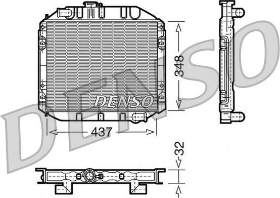 Denso DRM10001 - Radiatore, Raffreddamento motore www.autoricambi360.it