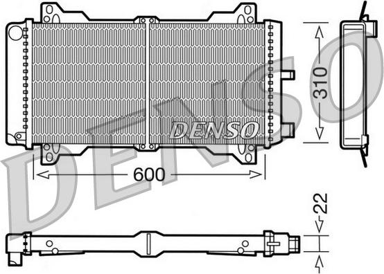 Denso DRM10013 - Radiatore, Raffreddamento motore www.autoricambi360.it