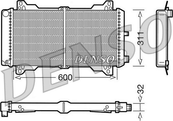 Denso DRM10012 - Radiatore, Raffreddamento motore www.autoricambi360.it