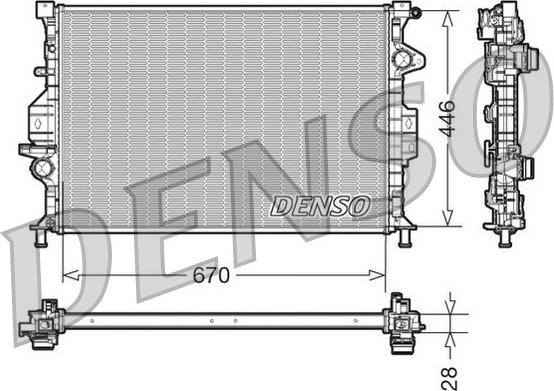 Denso DRM10088 - Radiatore, Raffreddamento motore www.autoricambi360.it