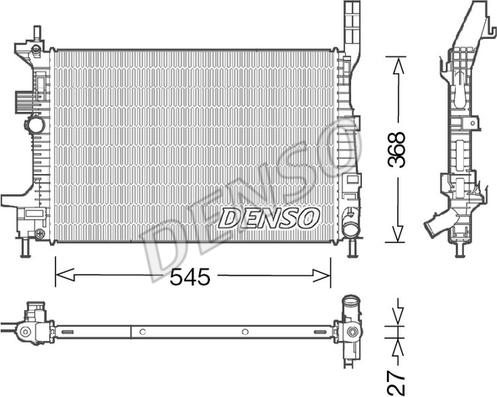 Denso DRM10029 - Radiatore, Raffreddamento motore www.autoricambi360.it