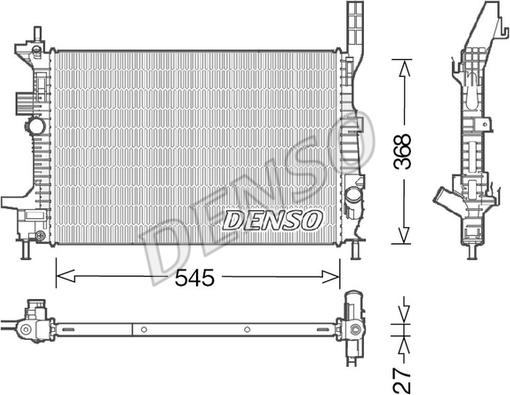 Denso DRM10028 - Radiatore, Raffreddamento motore www.autoricambi360.it