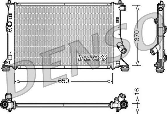 Denso DRM10076 - Radiatore, Raffreddamento motore www.autoricambi360.it