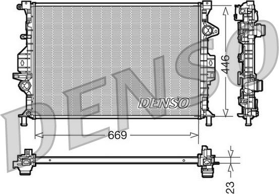 Denso DRM10077 - Radiatore, Raffreddamento motore www.autoricambi360.it