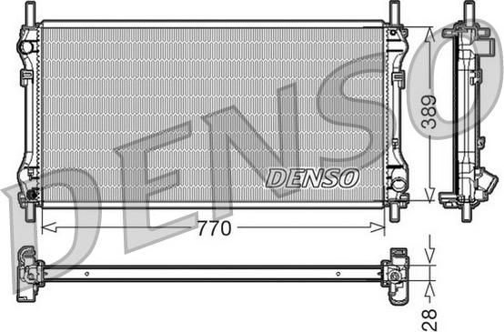 Denso DRM10104 - Radiatore, Raffreddamento motore www.autoricambi360.it