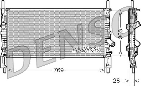 Denso DRM10106 - Radiatore, Raffreddamento motore www.autoricambi360.it