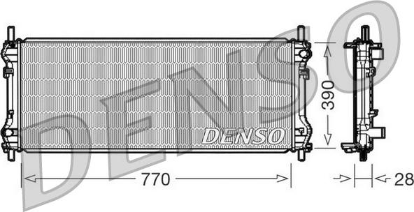 Denso DRM10103 - Radiatore, Raffreddamento motore www.autoricambi360.it