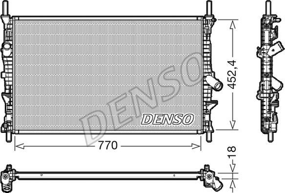Denso DRM10111 - Radiatore, Raffreddamento motore www.autoricambi360.it