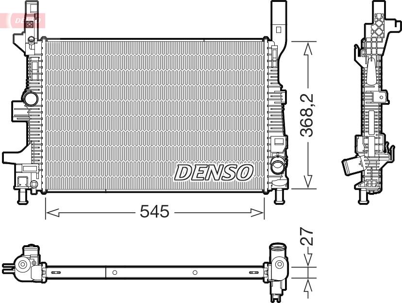 Denso DRM10122 - Radiatore, Raffreddamento motore www.autoricambi360.it