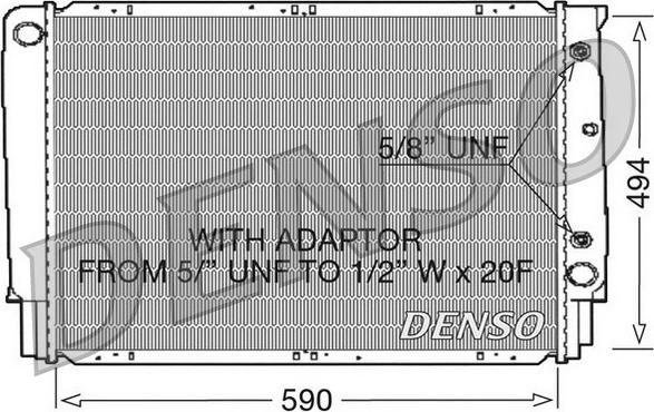 Denso DRM33054 - Radiatore, Raffreddamento motore www.autoricambi360.it