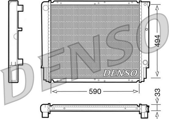 Denso DRM33050 - Radiatore, Raffreddamento motore www.autoricambi360.it