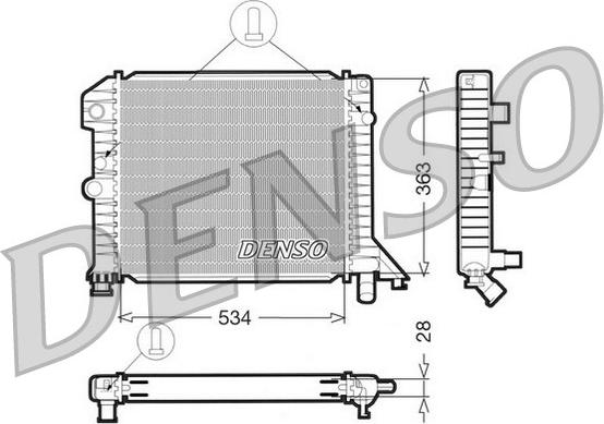 Denso DRM33021 - Radiatore, Raffreddamento motore www.autoricambi360.it