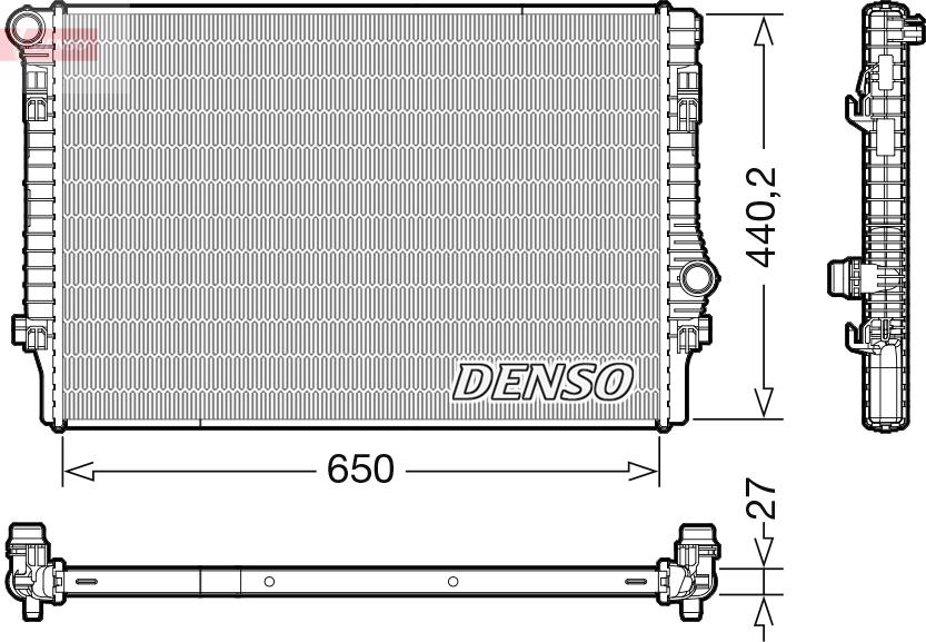 Denso DRM32049 - Radiatore, Raffreddamento motore www.autoricambi360.it