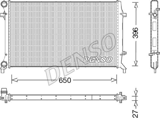 Denso DRM32045 - Radiatore, Raffreddamento motore www.autoricambi360.it
