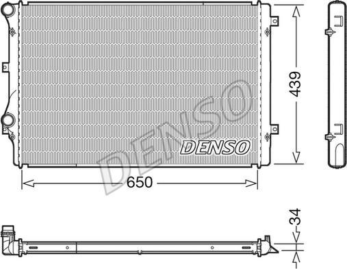 Denso DRM32041 - Radiatore, Raffreddamento motore www.autoricambi360.it