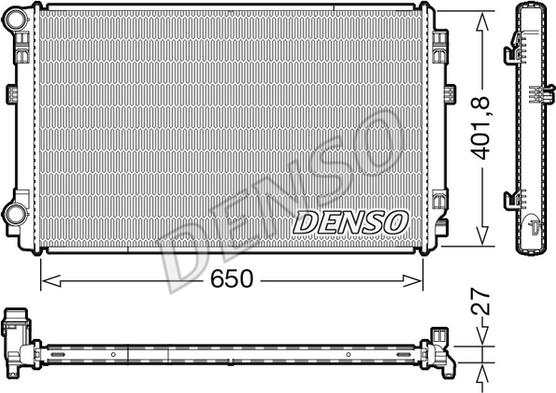 Denso DRM32048 - Radiatore, Raffreddamento motore www.autoricambi360.it