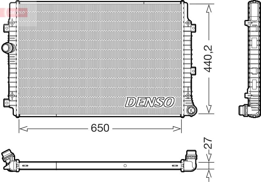 Denso DRM32059 - Radiatore, Raffreddamento motore www.autoricambi360.it