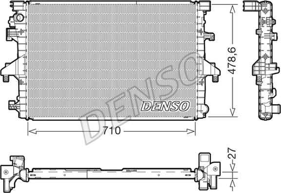 Denso DRM32055 - Radiatore, Raffreddamento motore www.autoricambi360.it
