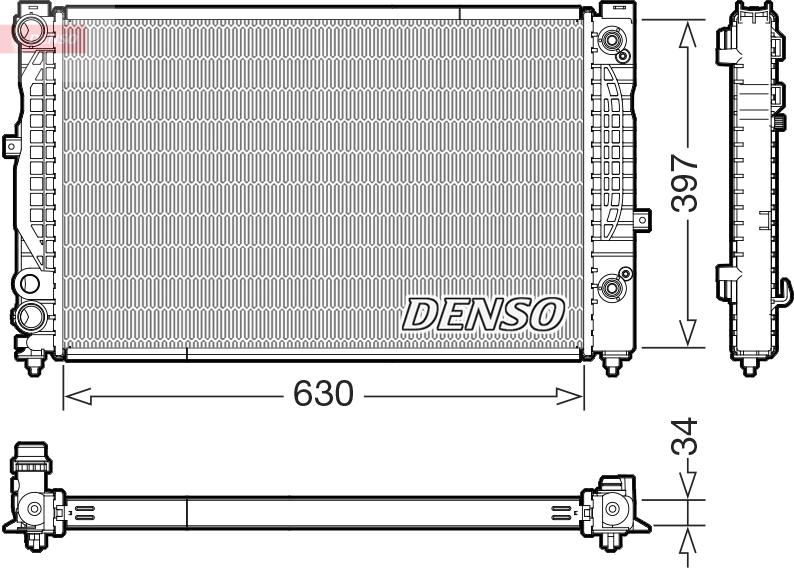 Denso DRM32056 - Radiatore, Raffreddamento motore www.autoricambi360.it