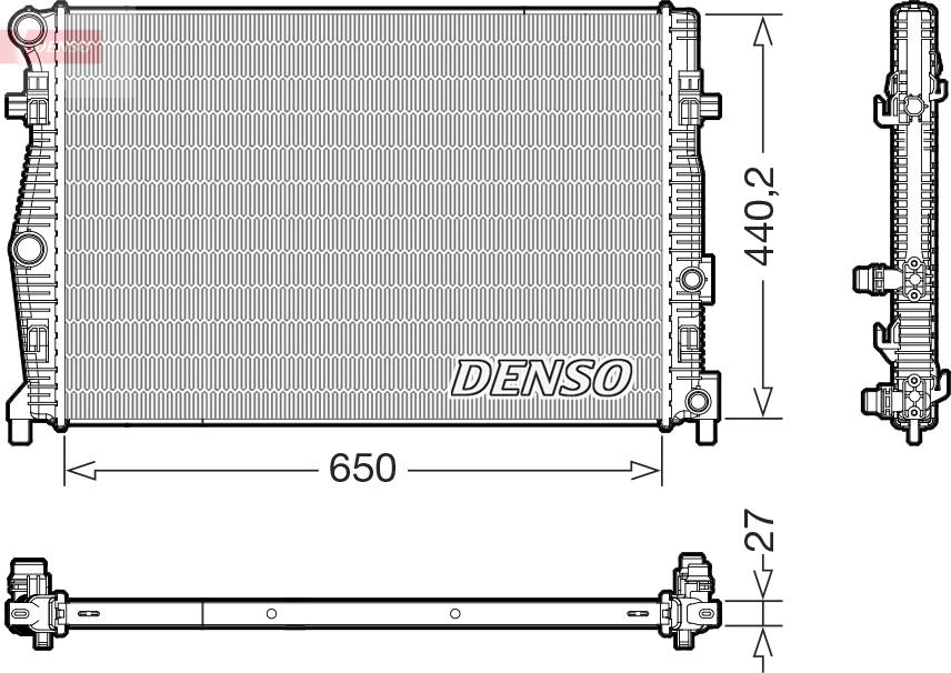 Denso DRM32061 - Radiatore, Raffreddamento motore www.autoricambi360.it