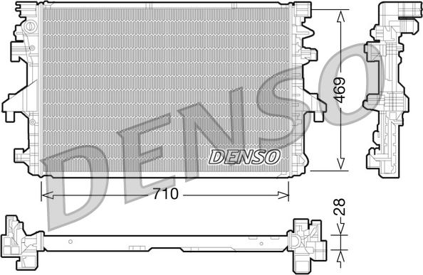 Denso DRM32038 - Radiatore, Raffreddamento motore www.autoricambi360.it