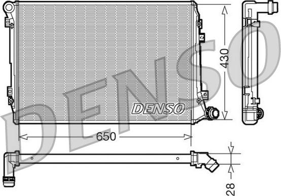 Denso DRM32037 - Radiatore, Raffreddamento motore www.autoricambi360.it